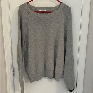 Ann Taylor Light Gray Crew Neck Sweater